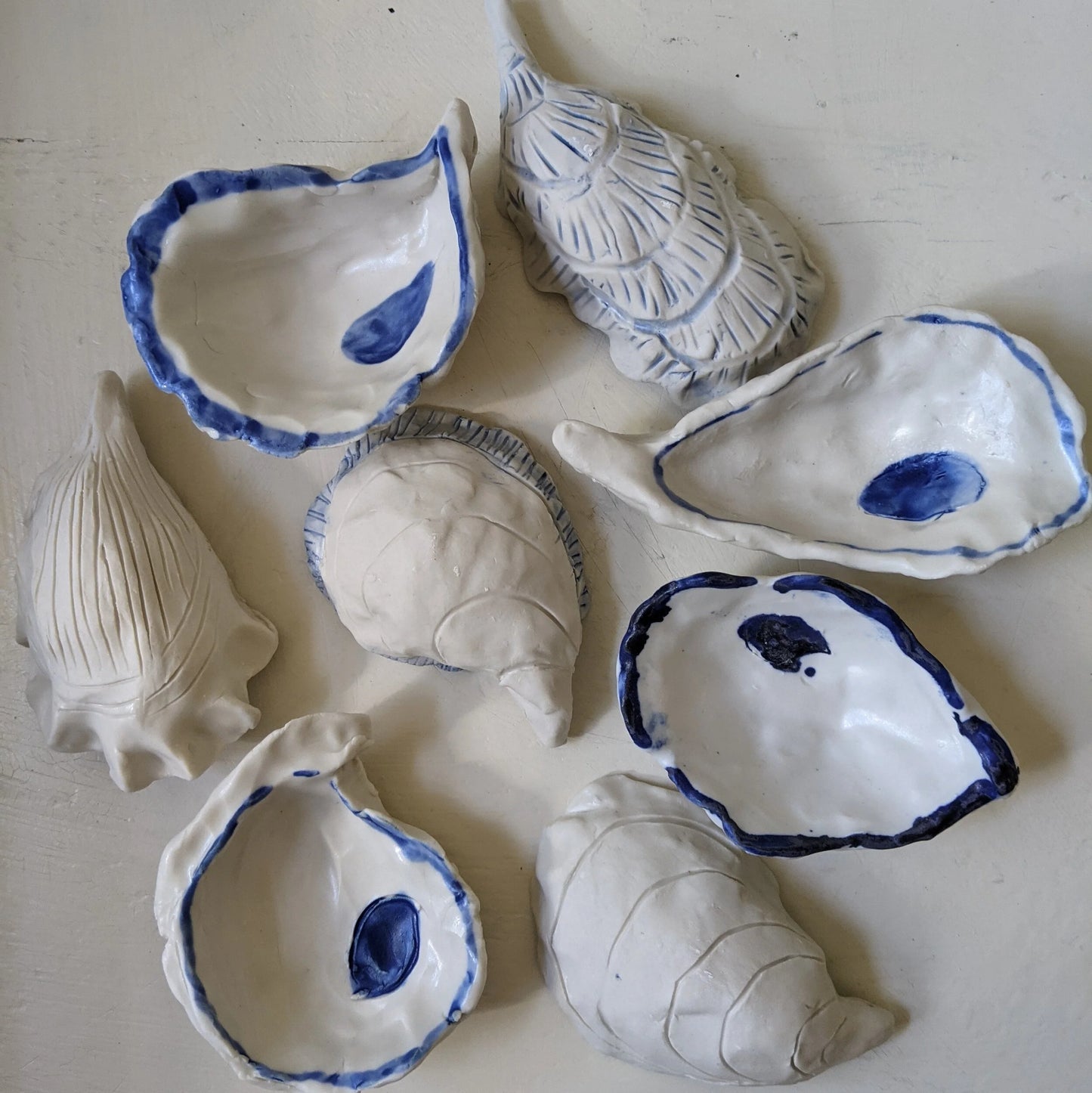 Porcelain Oyster Shells (food safe)